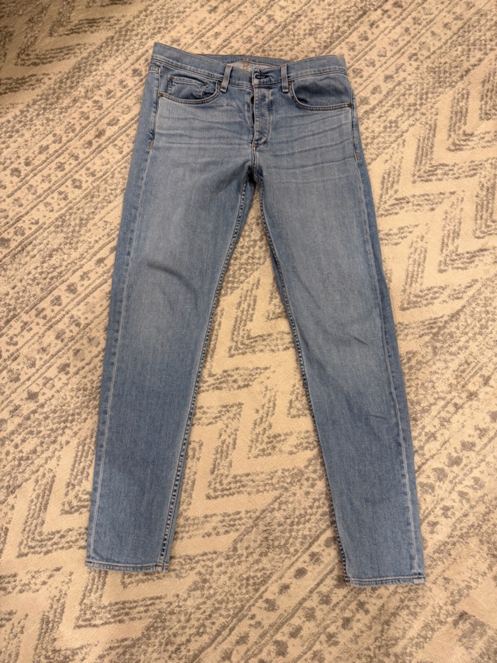 rag & bone men's light blue skinny jeans